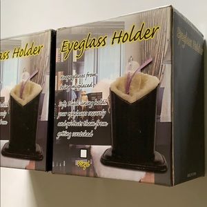 2 EyeGlass Holder Cases Stand Organizer Soft Plush Mothers Day Gift